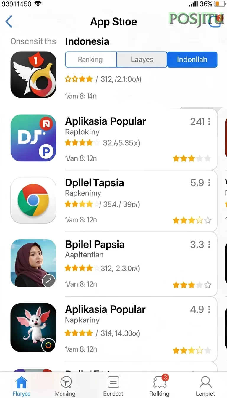 Cuplikan layar REKOR777 — menu navigasi