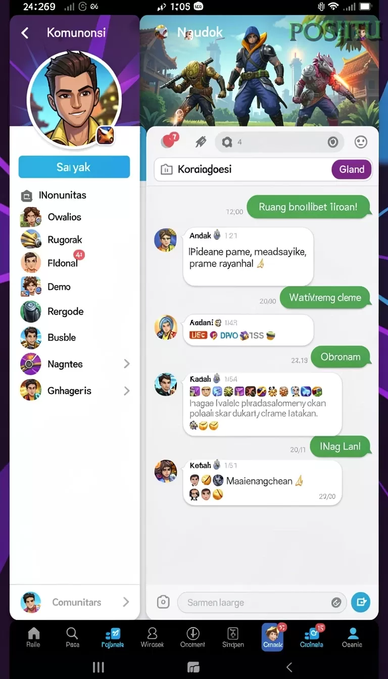 Cuplikan layar SUPER33 — menu navigasi